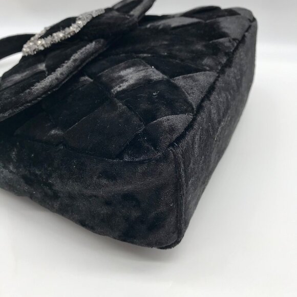 Sam Edelman Black Velvet Handbag - Picture 6 of 12